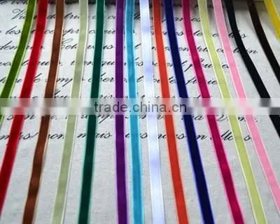 High Quality Kinds of Wide Beautiful Stretch Velvet Ribbon photo-3
