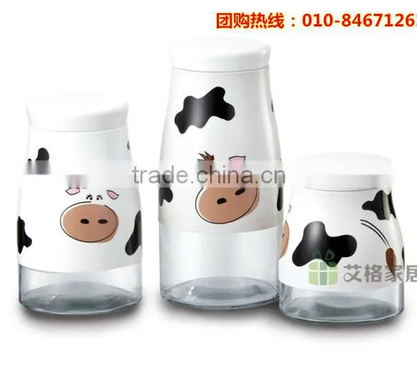 150ml and 250ml Engrave Heart Shape Pudding Glass Bottle photo-5