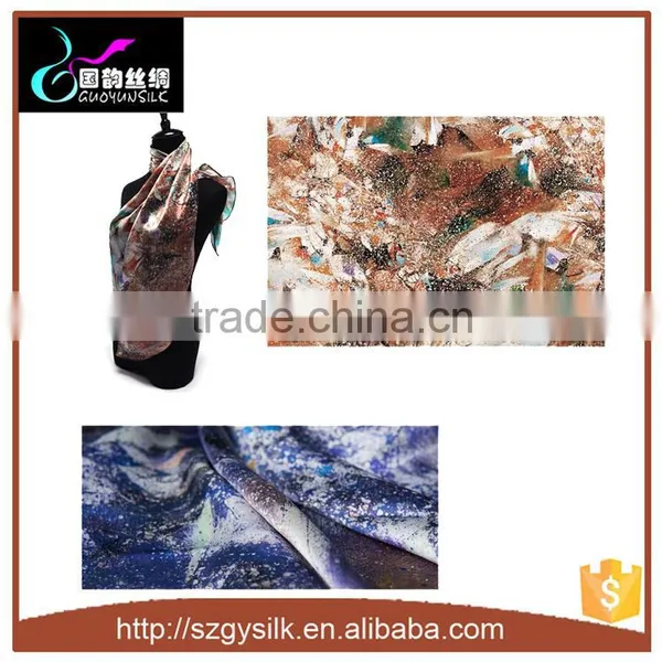 100% Silk Satin Fabric Digital Print Silk Scarf Quality Choice