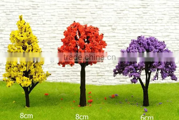 Scale 3d Architecture Color Model Tree in Building Materials