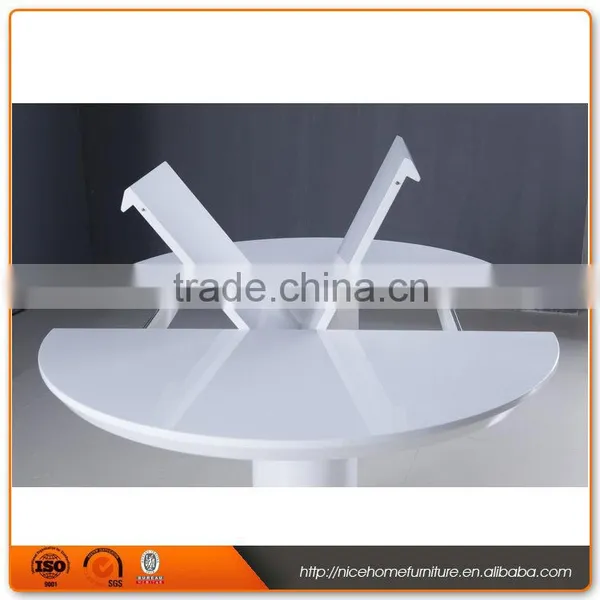 2016 New Designs White Light Expandable Round Dining Table photo-4
