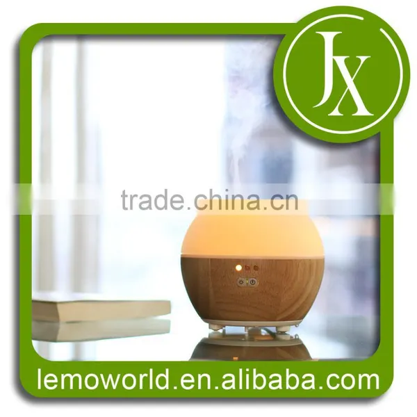 Health Care Product With LED Color Light Ultrasonic Aroma Diffuser With Nebulizing Diffuser WOOD + GLASS photo-3