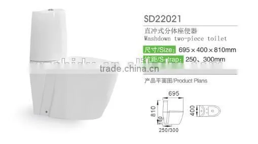 Chinese Cheap High Quality Ceramic Washdown Two Piece Toilet photo-2