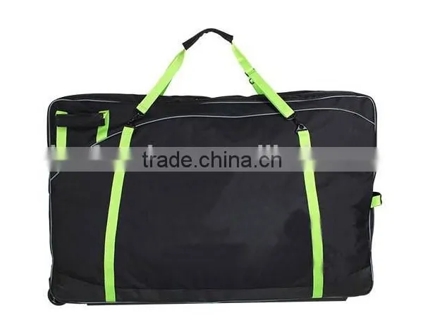 Polyester Bicycle Carry Bag Folding Bike Bag With Wheels With Two Pieces Spare Tire RYB075 photo-3