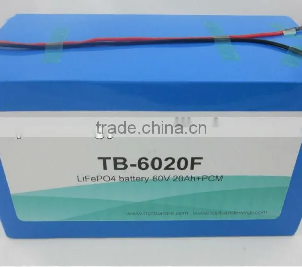 Light Weight Rechargeable 60V E-bike Battery With BMS/PCM & Charger