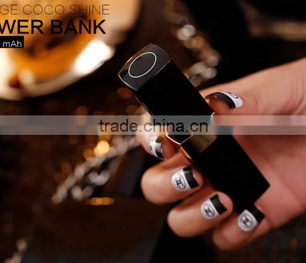 New Product Fashion Style Lipstick Tube 2600mah Power Bank photo-3