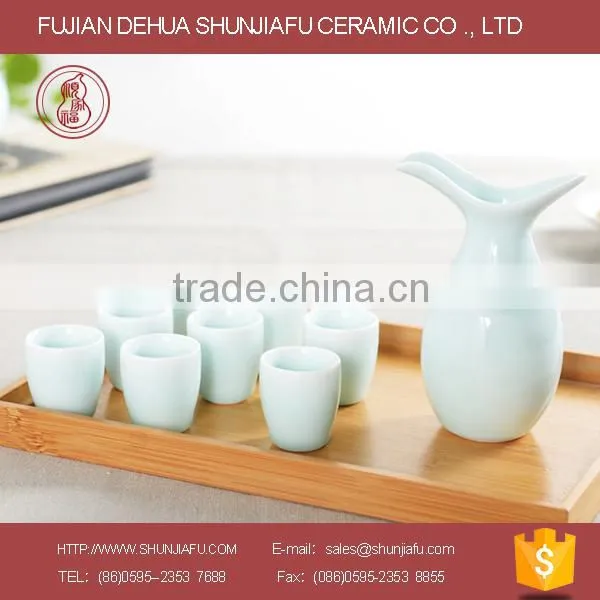 Solid Color Ceramic Wine Set photo-2