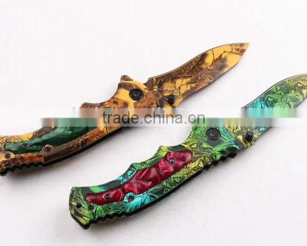 OEM 440 Stainless Steel Blade Blanks Cool Camouflage Knife photo-3