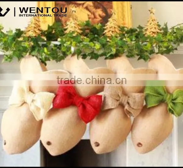Wholesale Burlap Cat Fish Christmas Stocking photo-2