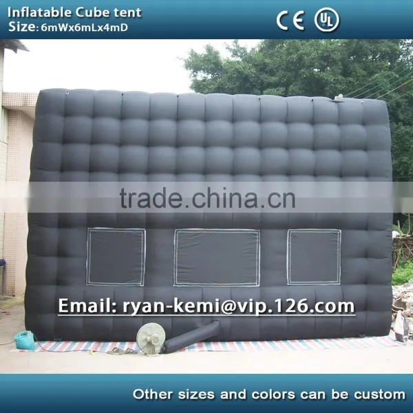 6m Black Inflatable Cube Tent Outdoor Inflatable Party Tent Inflatable Tent China Large Inflatable Event Tent photo-3
