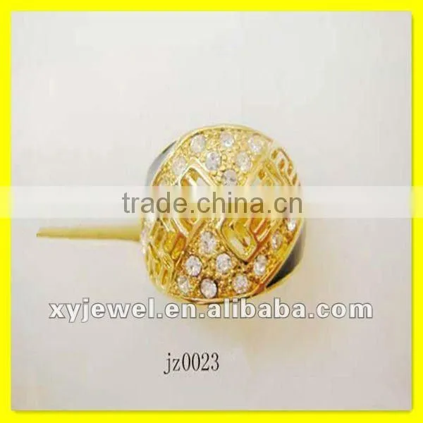 Gold Plating Jewelry Ring With Crystal Diamond of Competitive Price