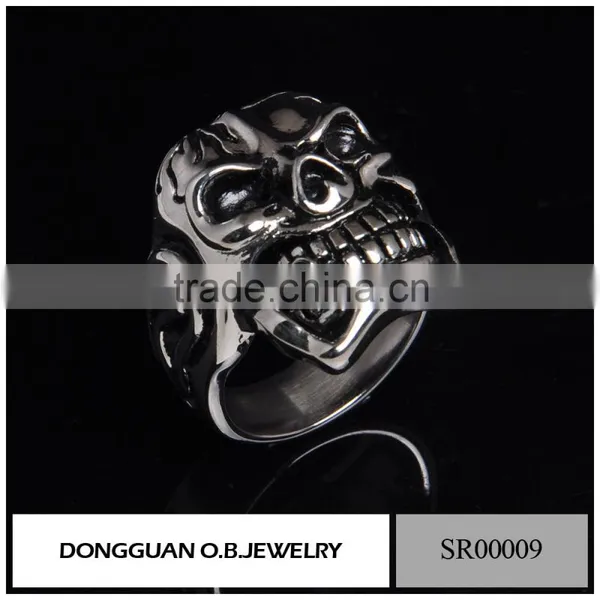 Skull Silver Ring For Men,Skull Ring Silver Jewelry Gothic,Silver Skull Titanium Ring photo-4