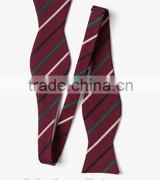 Simple Strip Wool Customized Double Side Mens Bow Tie Self Tie photo-6