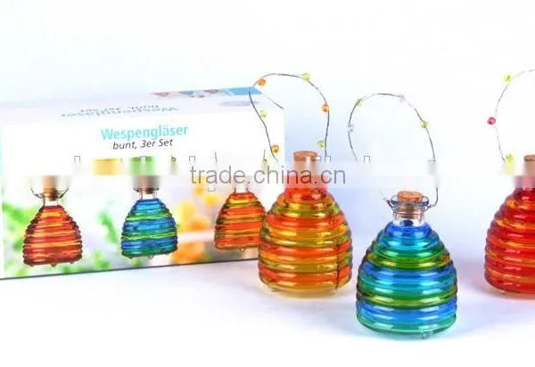 Cheap Hotsale Colorful Glass Vase With Iron Handle for Home Decoration photo-6