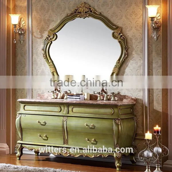 WTS-807GO 40'' French Classic Single Sink Bathroom Vanity With Mirror photo-3
