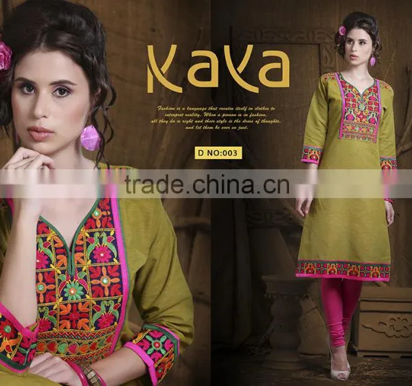 Indian Traditional Design Embroidered Kurtis In Wholesale Price For Women photo-3