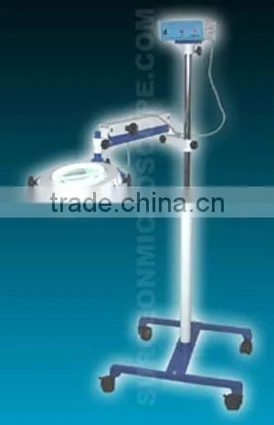 Illuminated Magnifier on floor stand