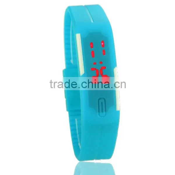 Fashion Rectangle Bracelet Boys Girls Touch LED Watch Sport Digital Sports Watchs Unisex Jelly Candy Rubber Silicone Wristband photo-2