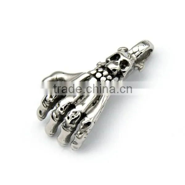 Factory Cheap Silver Punk Jewelry Stainless Steel Claw Pendant Unisex Charm Necklace photo-2