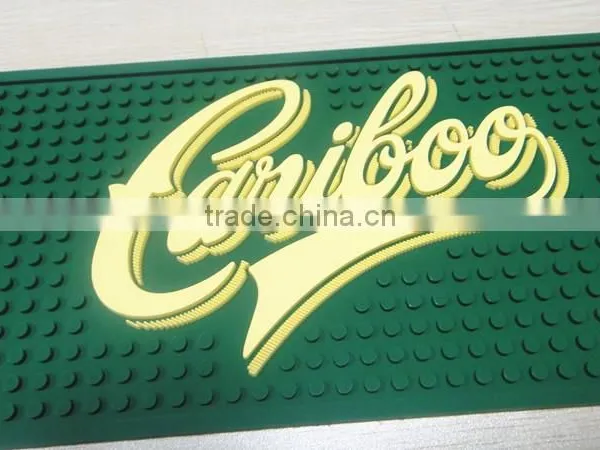 Eco-Friendly Soft Silicone PVC Logo Bar Rail Mats photo-4