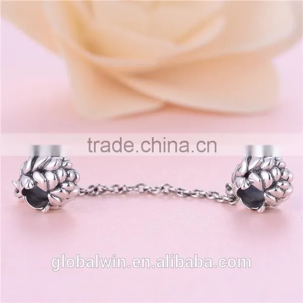 Rubber Stopper Safty Chain Wholesale Engravable Custom Charms 925 Silver Beads Charm photo-6