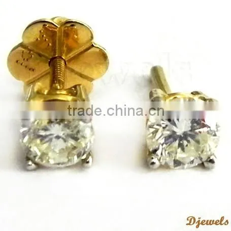 Solitaire Diamond Earrings, Diamond Stud Earrings, Dimaond Jewelry photo-3