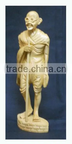 Indian M K Ghandhi Handmade Handicraft Statue Murti Sculpture Artisan India Carving photo-2