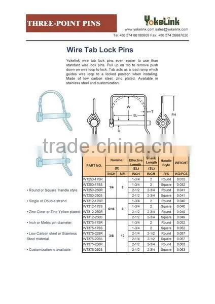 Wire Lock Pins Three Point Pin photo-3