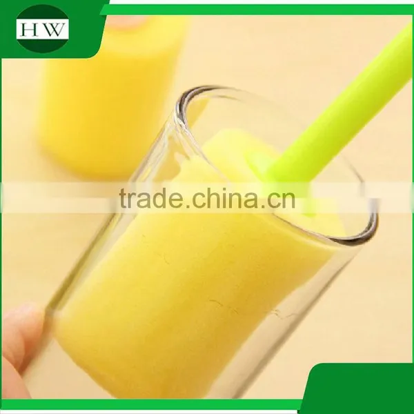 Kitchen Cartoon Plastic Sponge Long Handle Hanging Tableware Water Cup Bottle Clean Cleaning Brush photo-2