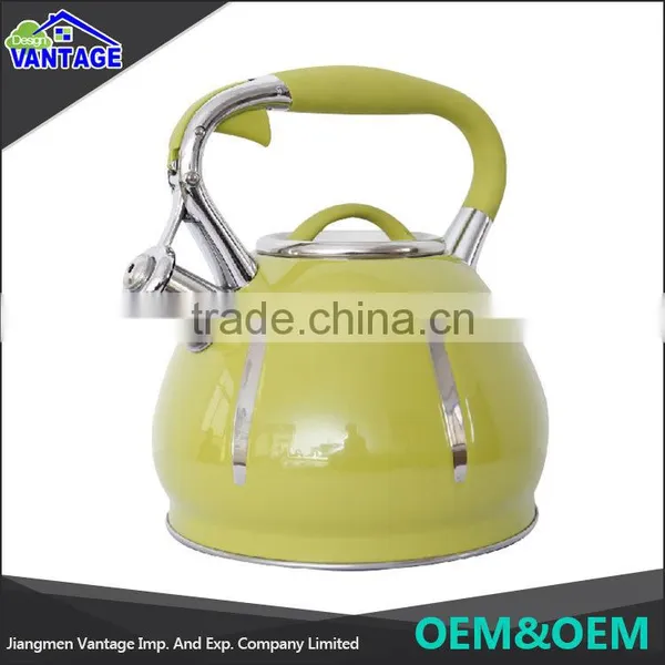 China Supplier Stainless Steel Color Coating Flower Tea Kettle With Silicone Handle photo-2