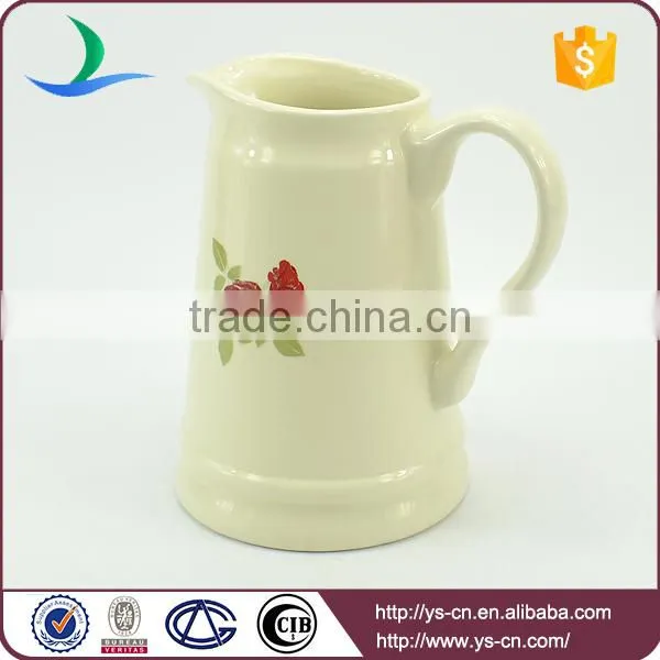 YSj0010-03 Wholesale Flowee Decal Stoneware Bathroom Jug photo-3