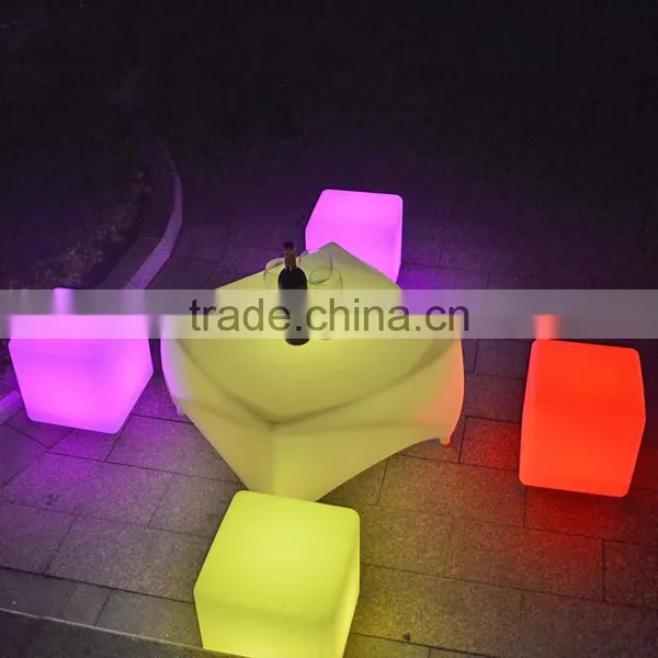Park Real Estate Color Changing Luminous Cube Seat photo-2