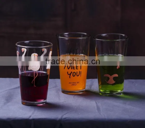 16oz Clear Glass Tea Cups Glass Juice Cup photo-2