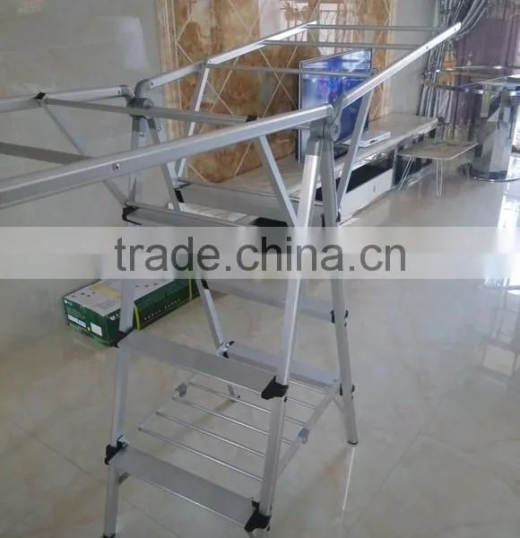 Vivinature Aluminum Multipurpose Clothe Rack With 3 Steps Ladder photo-2