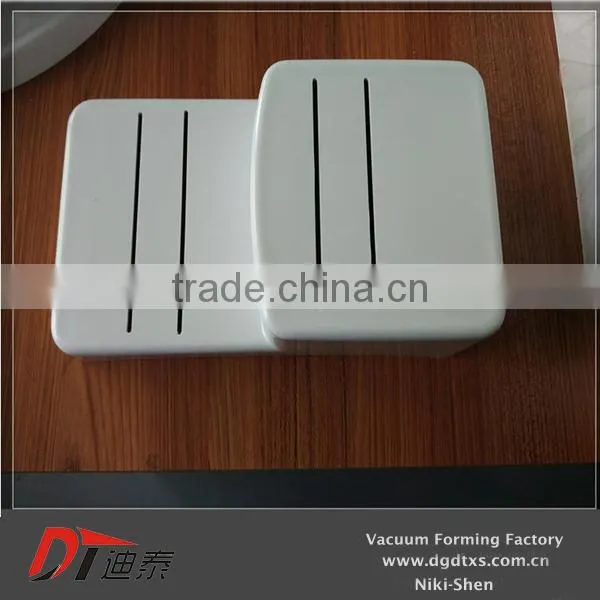OEM Design of White Double Layer Food Serving Tray in Vacuum Forming Factory, photo-6