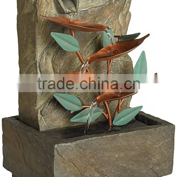 Blue Bird of Paradise Tabletop Water Fountain photo-2