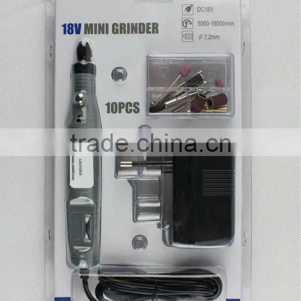 Portable Hobby Rotary Power Engraver Carver Polisher Drill Tools Die Grinder Electric 10pcs 18v Cordless Mini Grinder Kit photo-3