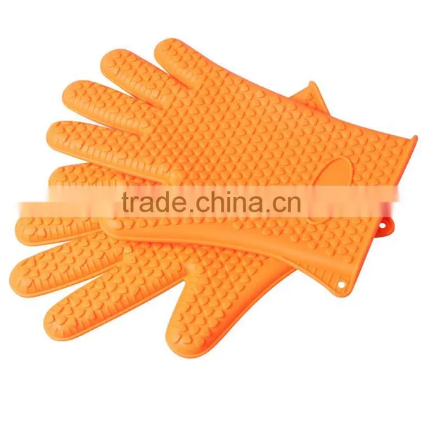 Non-Slip Food Grade Oven Mitts, Pot Holder for Cooking, Baking, Barbeque (BBQ), Cooking 5-Finger Protective Kitchen Gloves photo-2