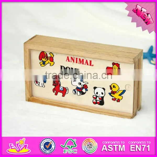 2016 Hot Sale Educational Children Wooden Mini Domino Set WJ276930 photo-2