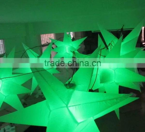 Hot Sale 3m Inflatable Hanging Led Lighting Stars With Led Light photo-3