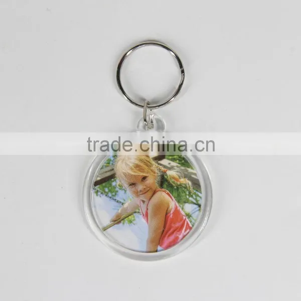 3 Set Plastic Rectangle Key Chain Insert Family Photo Key Ring photo-3