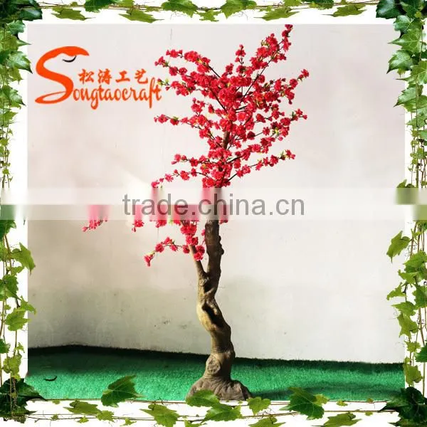 Wholasle Mini Artificial Cherry Blossom Tree Plastic Artificial Cherry Blossom Tree photo-2