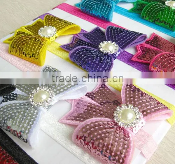 Sequin Bow Flower Clip for Kids Hair Accessories photo-4