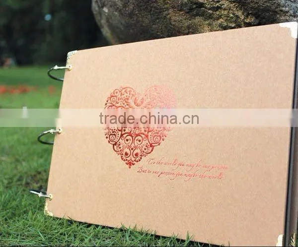 New Design DIY Handcrafted Paste Style Kraft Paper Wedding Photo Album