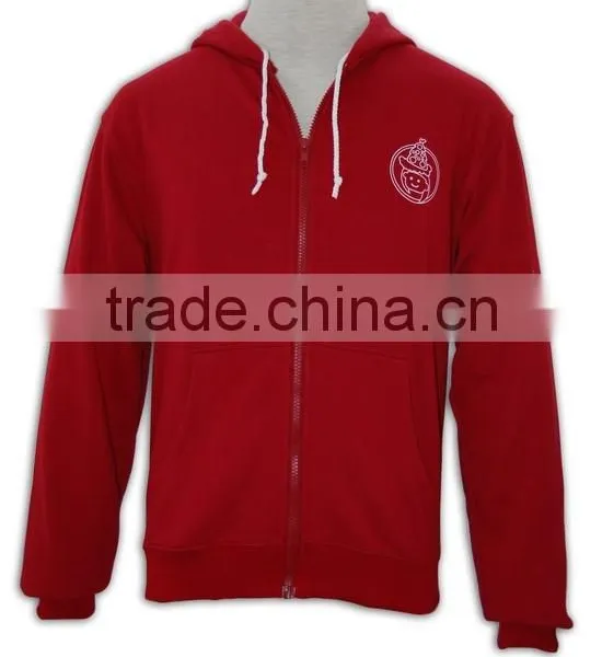 High Quality Promotional Men's Hoodies CVC/TC Fleece Plain Hoodie photo-2