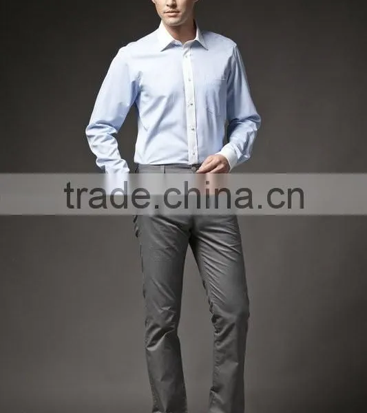 2014 Latest Western Style Mens Custom Dress Shirt 100% Cotton photo-3