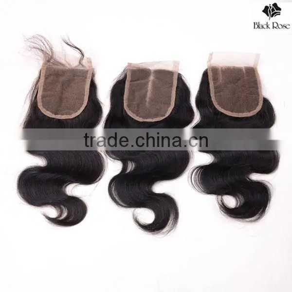 Virgin Hair Bundles With Lace Closure, 4x4 Three Part Cheap Huaman Hair Swiss Full Lace Closure With Baby Hair photo-6