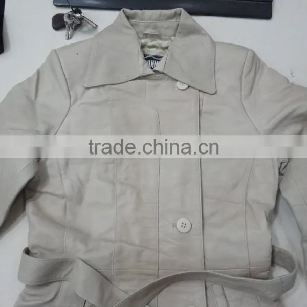 Long Women Leather Coat photo-6