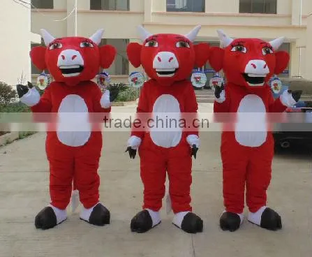 New Design Adult Red Colour Bull Costumes Bull Mascot Costume