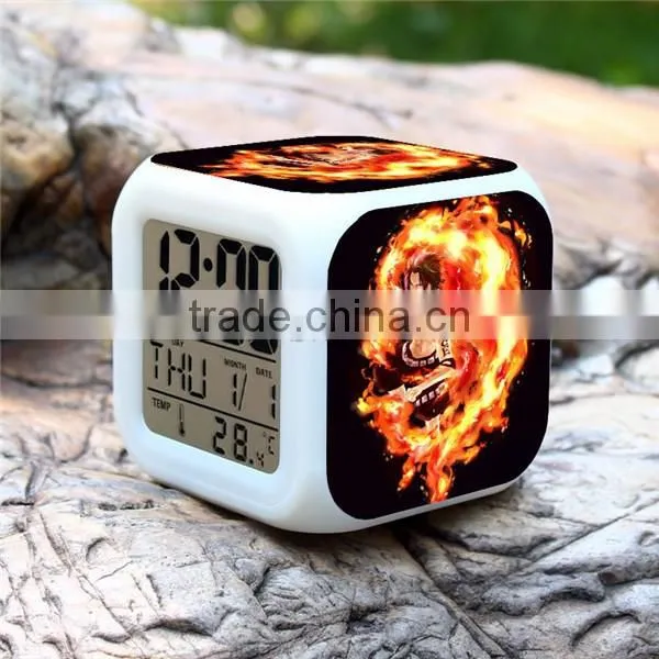 (High Quality)One Piece Colorful Clock Luffy LED Desk Clock,Alarm Digital Clock,DIY Clock photo-6